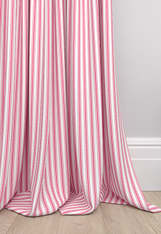 Lace Stripes, Lipstick Pink - Made to Measure Curtains